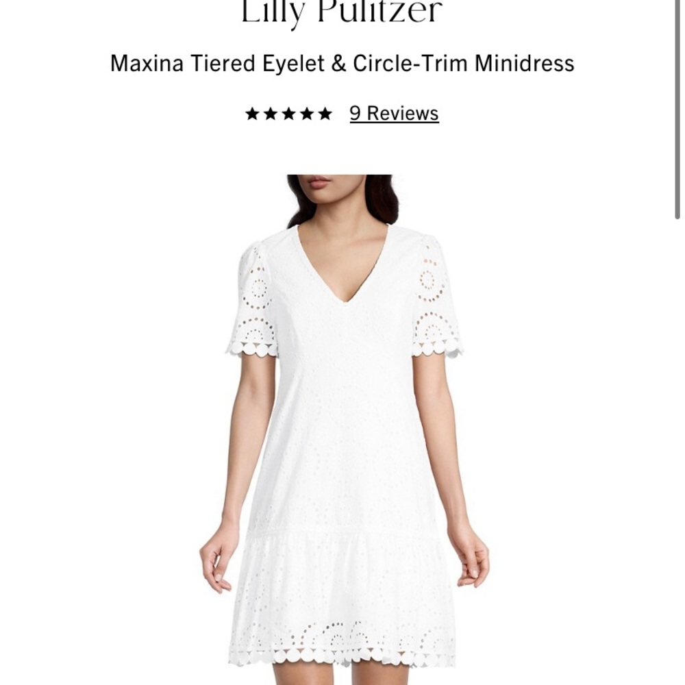 Maxina tiered eyelet dress